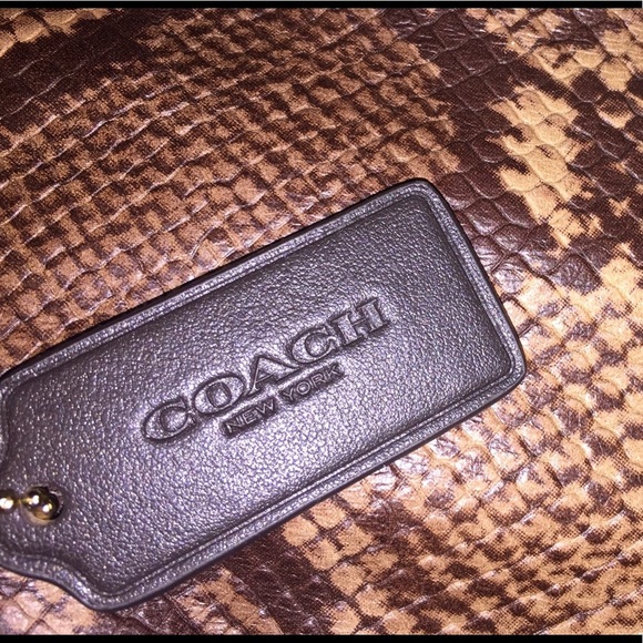 Coach Phoebe Natural Exotic Python Snake Print Leather -NWT - Picture 5 of 6